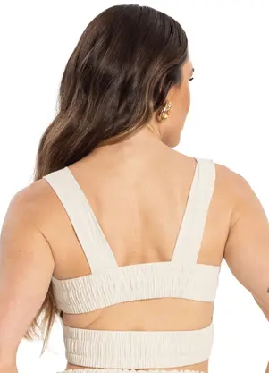 Endless - Blusa Linho Feminina Bege - ENDLESS