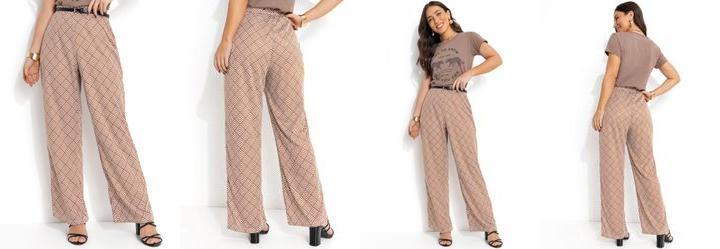 Cala Abstrato Bege em Jersey Acetinado