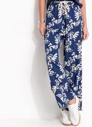 Cal�a Arabescos Marinho em Malha de Viscose