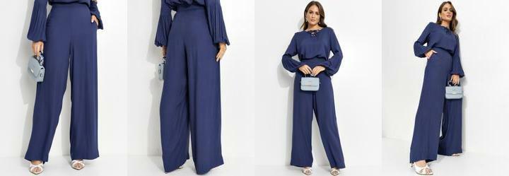 Cala Azul em Viscose Plana Sarjada