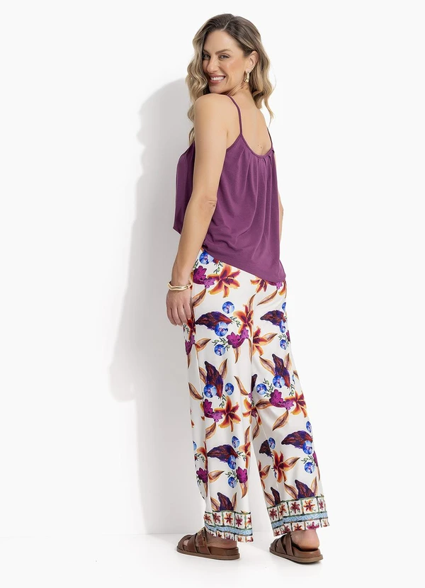 Quintess - Calça Barrado Floral em Malha Fria 2