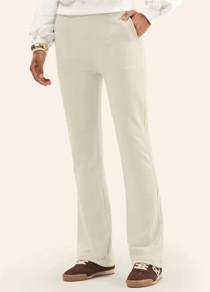 Rovitex - Calça Boot Cut Molecotton Felpado Bege - ROVITEX