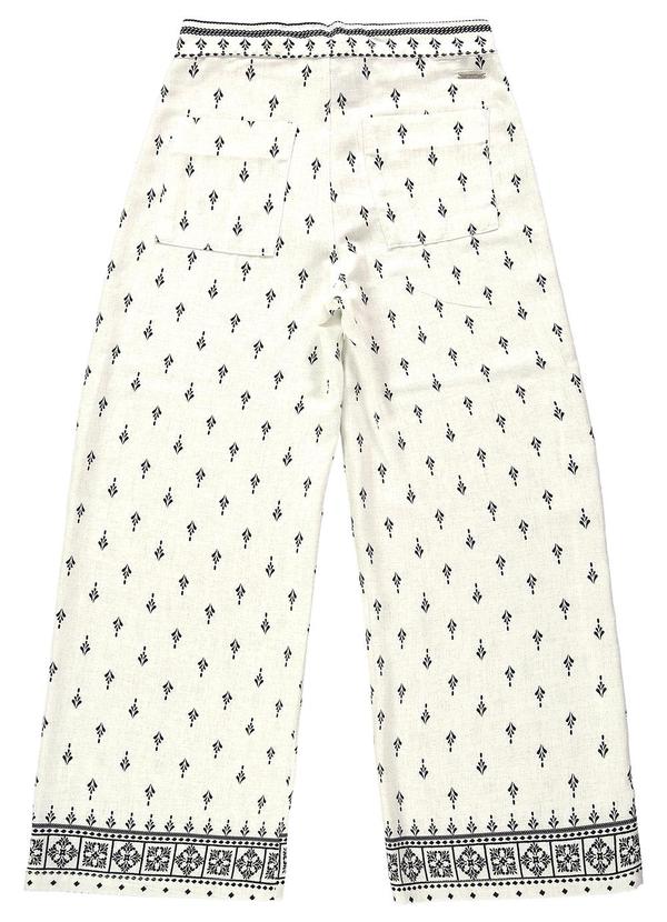 Enfim - Calça Branca Wide Leg Paisley 4