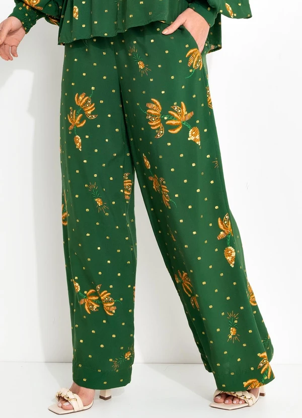 Farm - Calça Brilho de Banana Verde