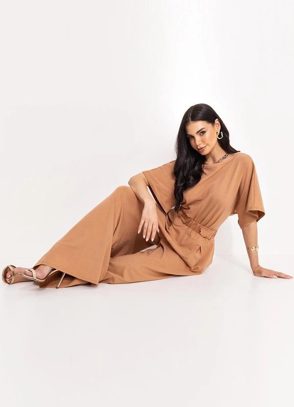 Quintess - Calça Camel em Cotton 9