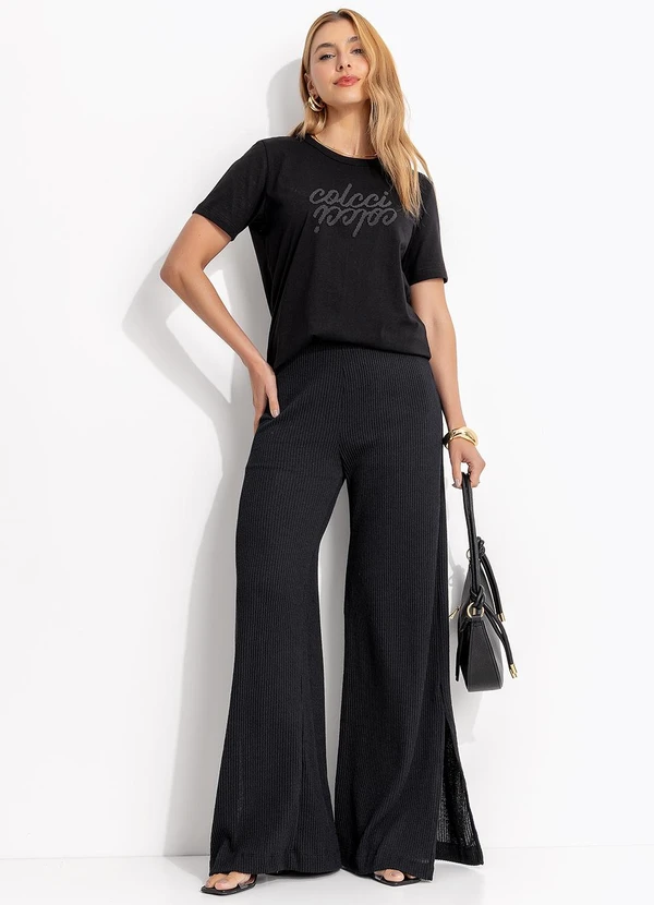 Colcci - Calça Canelada Preto 3