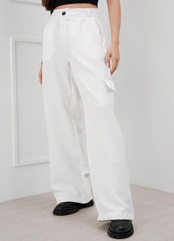 Amo Brand - Calça Cargo Alfaiataria Suzy Off White 1