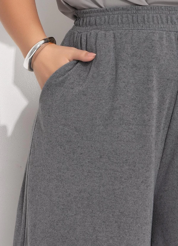 Quintess - Calça Cinza em Malha Tricô 7