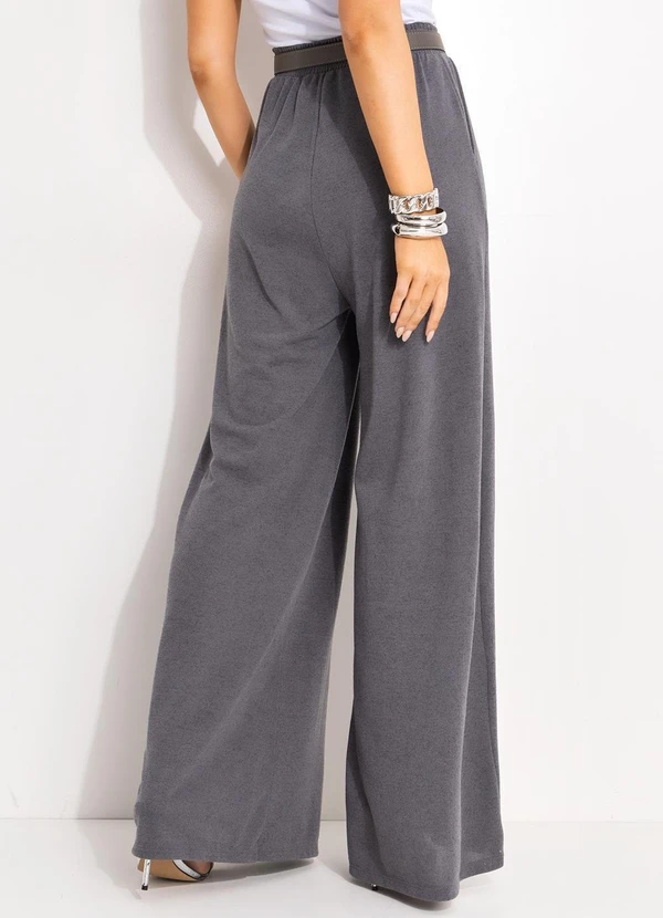 Quintess - Calça Cinza em Malha Tricô 10