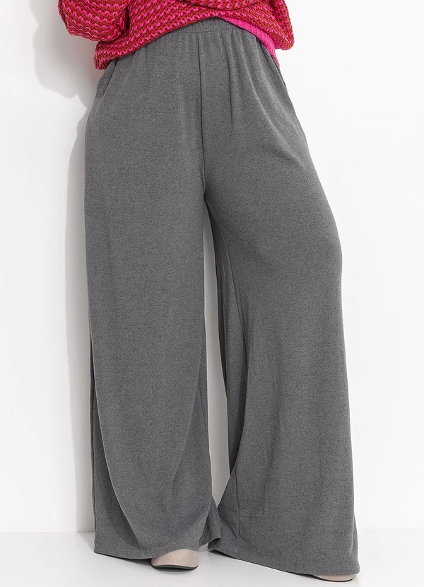 Quintess - Calça Cinza em Malha Tricô 9