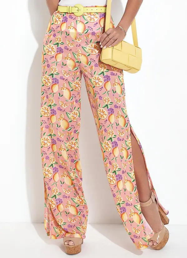 Moda Pop - Calça Cítrico - Frutas em Malha