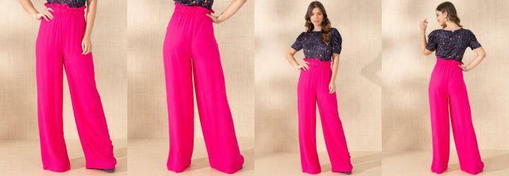 Cala Clochard Pink em Viscose Plana