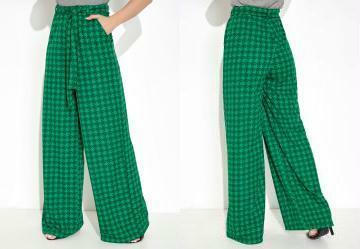 Cala com Faixa para Amarrar Pied Poule Verde