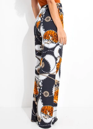 Rosalie - Calça Correntes e Animal Print em Poliflex - ROSALIE