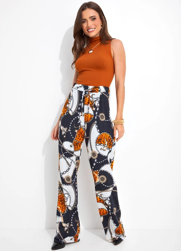 Rosalie - Calça Correntes e Animal Print em Poliflex 5