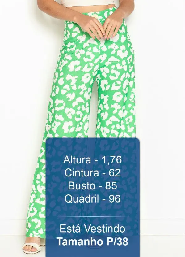 Maria Filó - Calça de Linho Estampa Lince Verde 5
