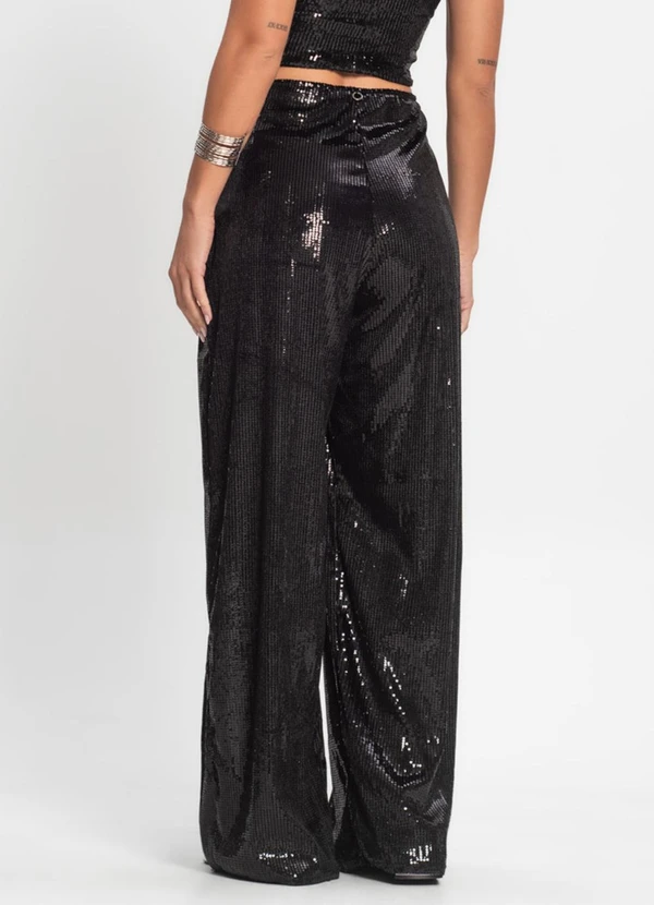 Endless - Calça de Paetê Feminina Preto 2