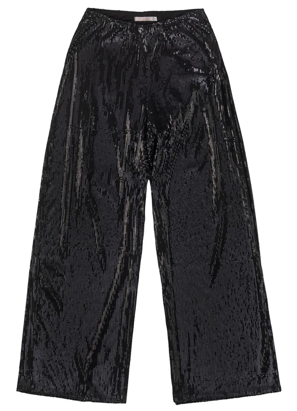 Endless - Calça de Paetê Feminina Preto 5