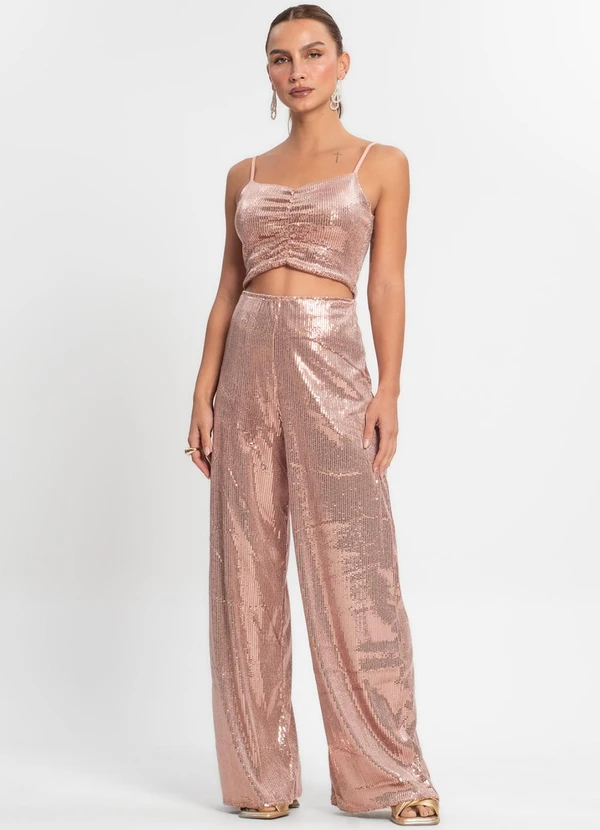 Endless - Calça de Paetê Feminina Rosa 4