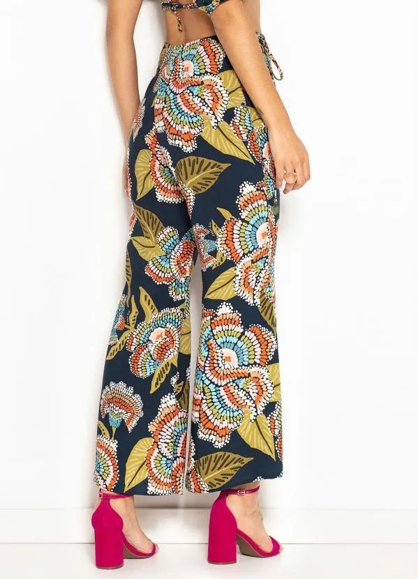 Farm - Calça de Viscose Floral Espectro Azul 2