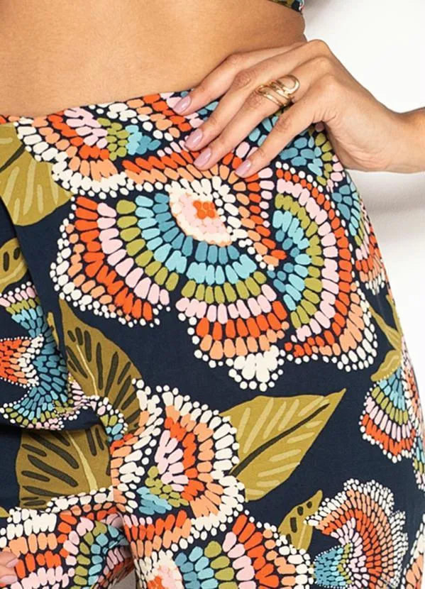 Farm - Calça de Viscose Floral Espectro Azul 6