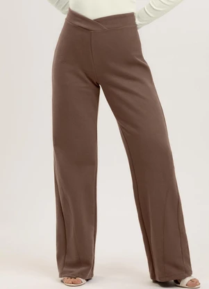 Cativa You - Calça em Moletom  Marrom Escuro - CATIVA YOU