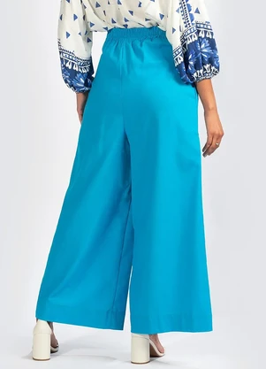 Farm - Calça em Viscose Azul - FARM