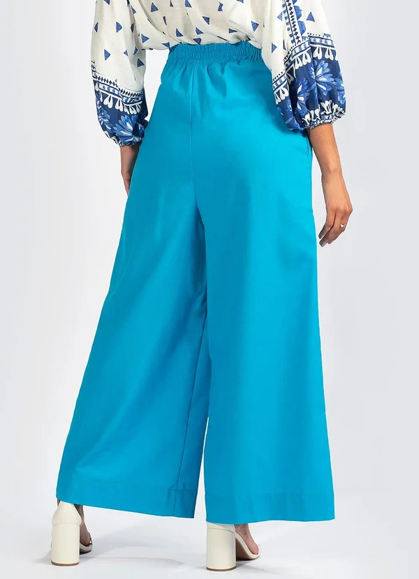 Farm - Calça em Viscose Azul 2