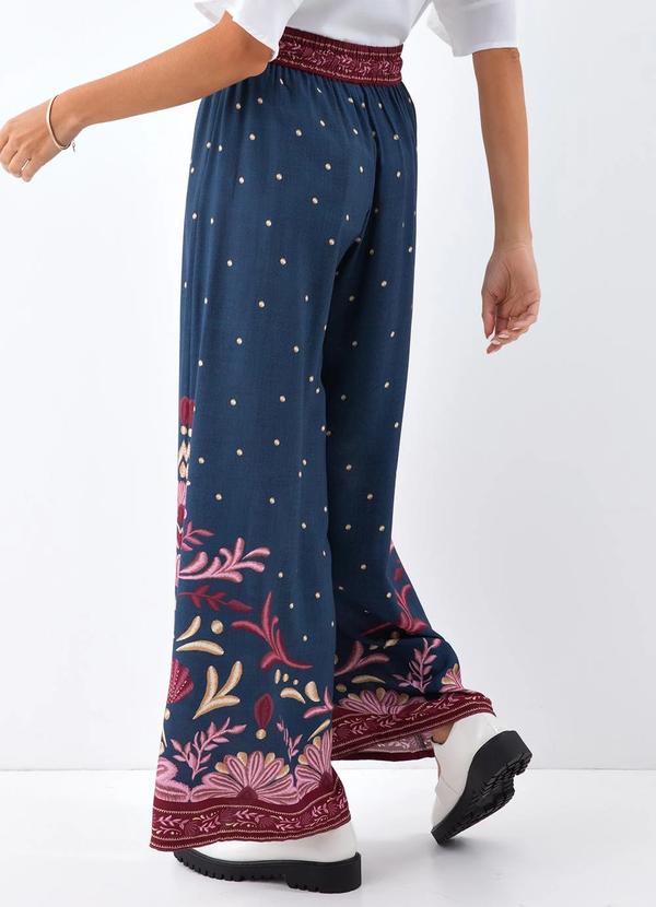 Farm - Calça em Viscose Azul 2