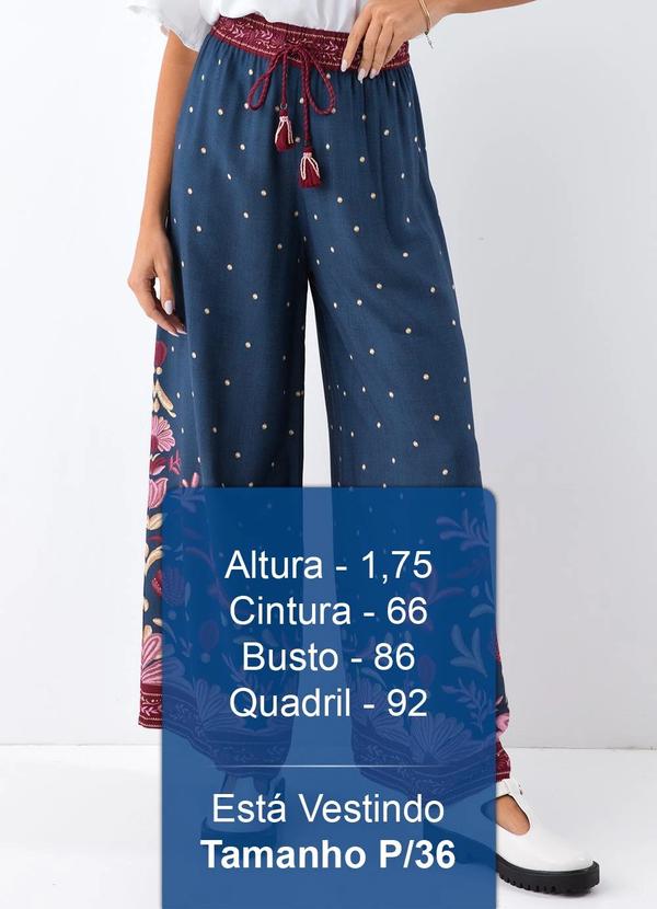 Farm - Calça em Viscose Azul 5