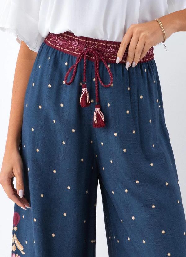 Farm - Calça em Viscose Azul 6
