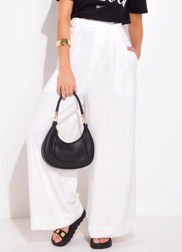 Farm - Calça em Viscose Branco