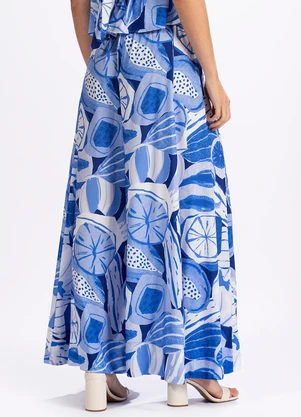 Farm - Calça em Viscose Frutabela Azul - FARM