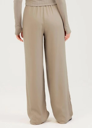 Cativa You - Calça em Viscose  Marrom Claro - CATIVA YOU