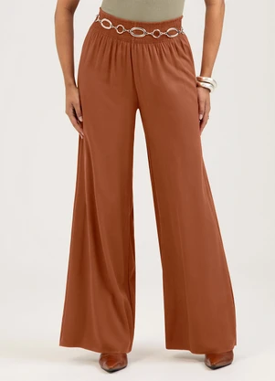 Cativa - Calça em Viscose Marrom - CATIVA