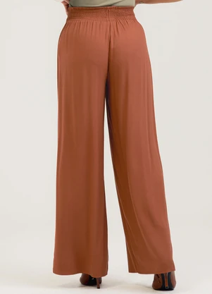 Cativa - Calça em Viscose Marrom - CATIVA