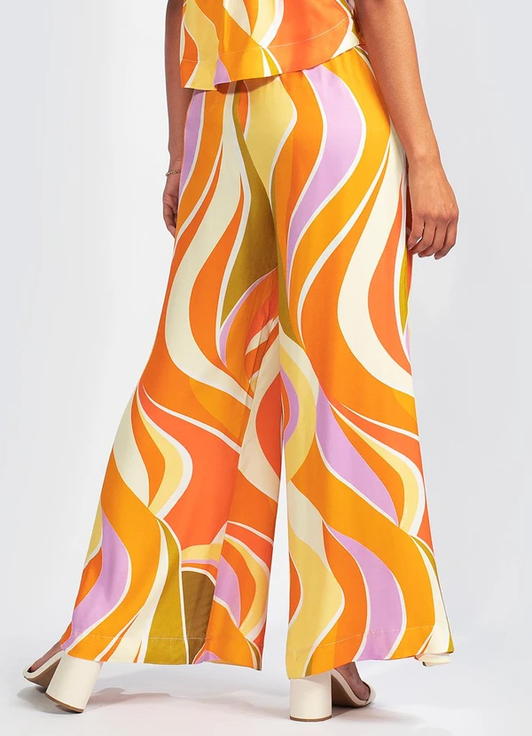 Farm - Calça em Viscose que Onda Estampada 2