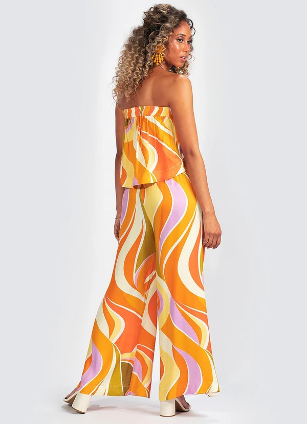 Farm - Calça em Viscose que Onda Estampada 4