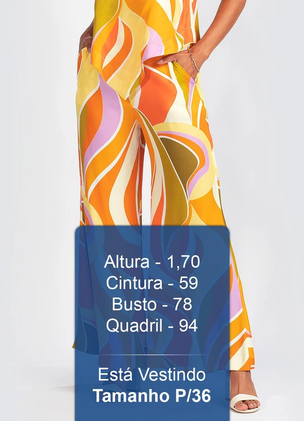 Farm - Calça em Viscose que Onda Estampada 5