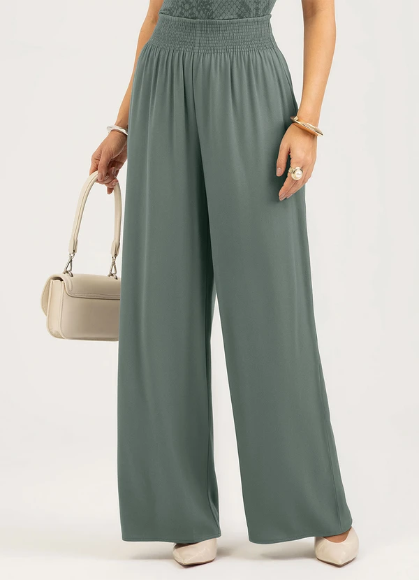 Cativa - Calça em Viscose Verde