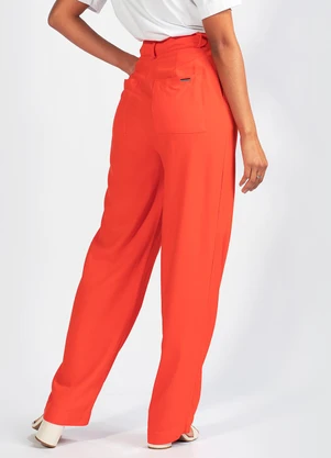 Colcci - Calça em Viscose Vermelha - COLCCI