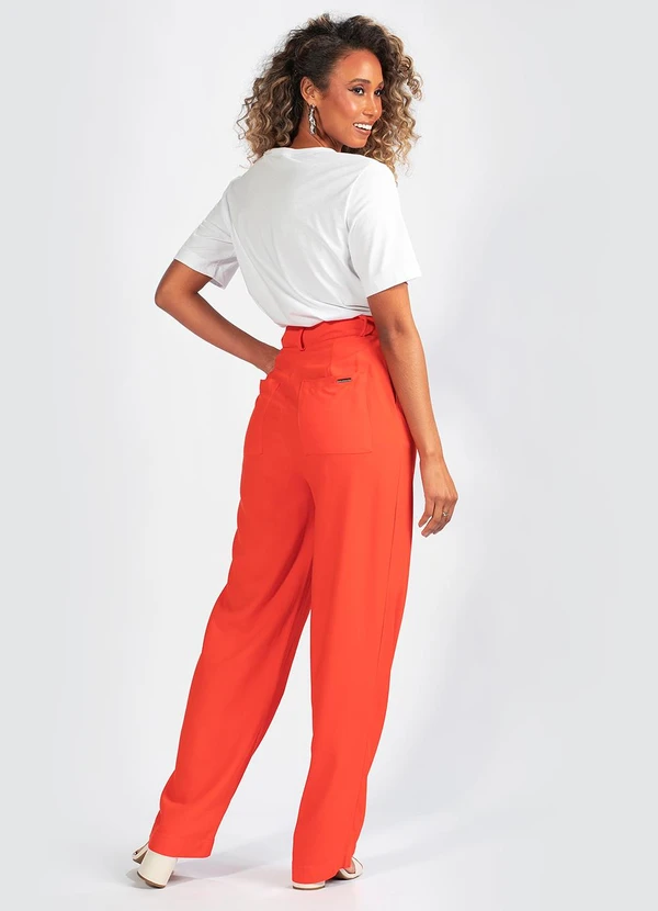 Colcci - Calça em Viscose Vermelha 4