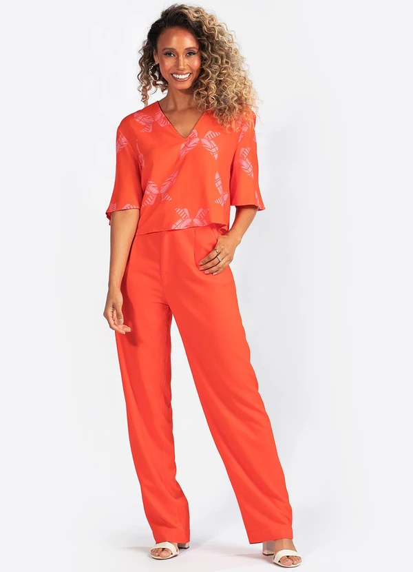 Colcci - Calça em Viscose Vermelha 7