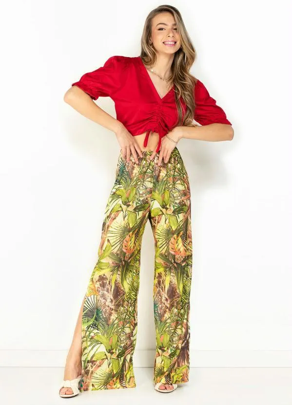 Moda Pop - Calça Étnica com Fenda nas Laterais 4