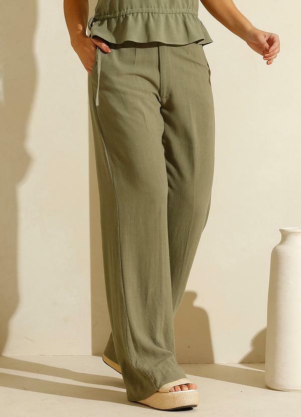 Rafree - Calça Fem Alfaiataria Summerteme Verde Militar 1