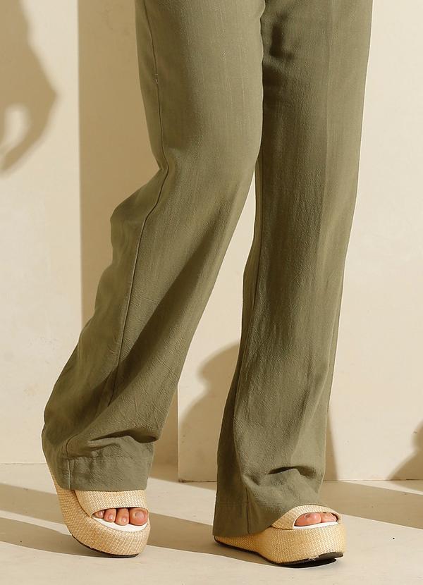 Rafree - Calça Fem Alfaiataria Summerteme Verde Militar 4