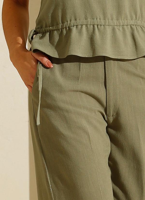 Rafree - Calça Fem Alfaiataria Summerteme Verde Militar 5