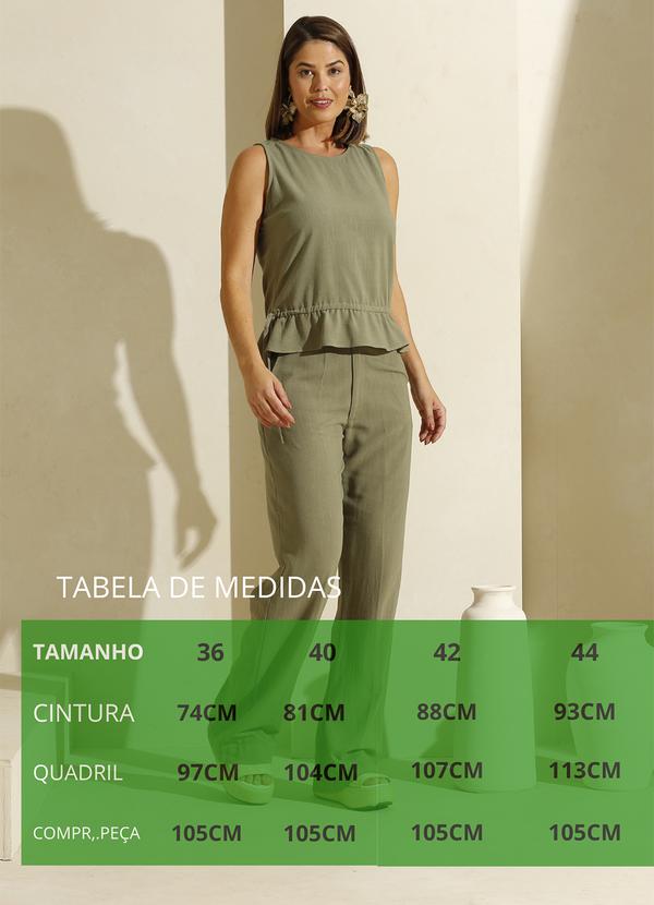 Rafree - Calça Fem Alfaiataria Summerteme Verde Militar 6