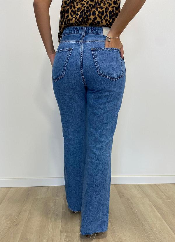 Rafree - Calça Fem Wide Leg Fit Jeans Médio 2