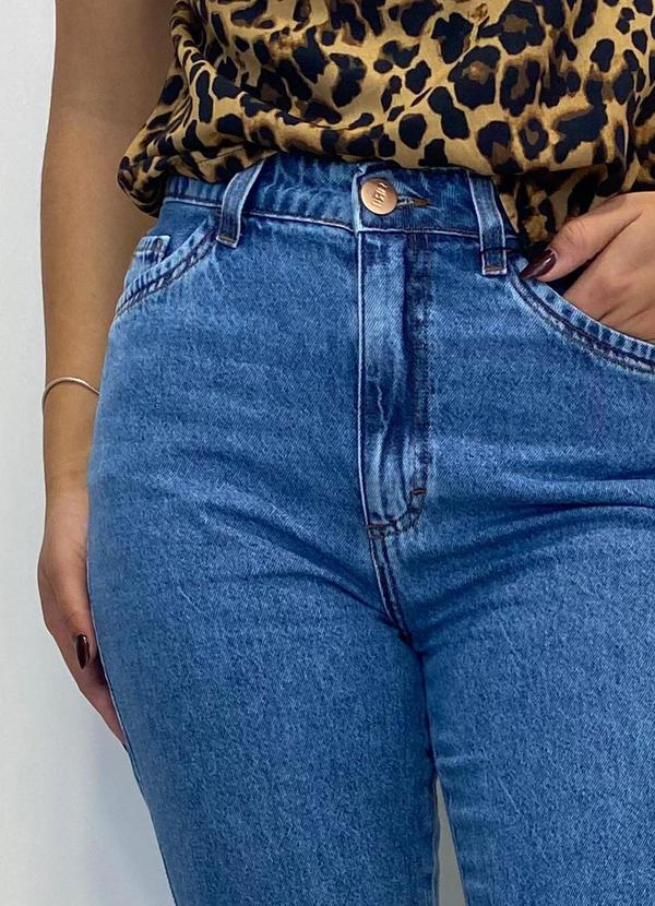 Rafree - Calça Fem Wide Leg Fit Jeans Médio 3